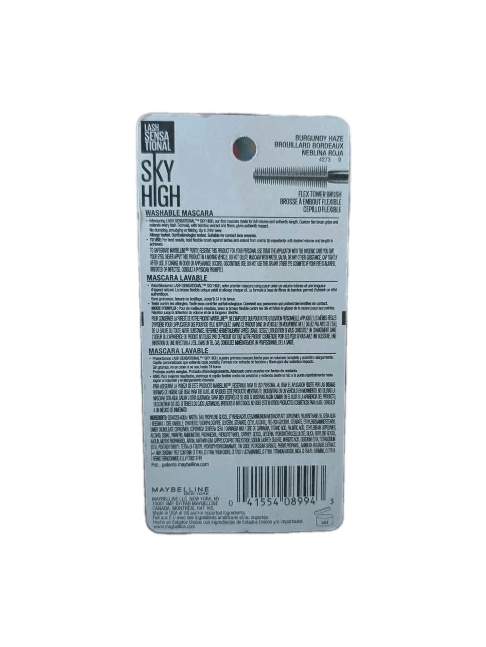 Maybelline Lash Sensational Sky High Mascara Sealed 793 - Burgundy Haze